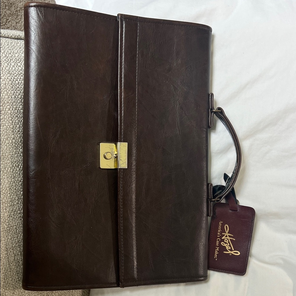 Vintage Brown Leather Briefcase Bag
